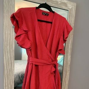 Lulus Red Wrap Dress